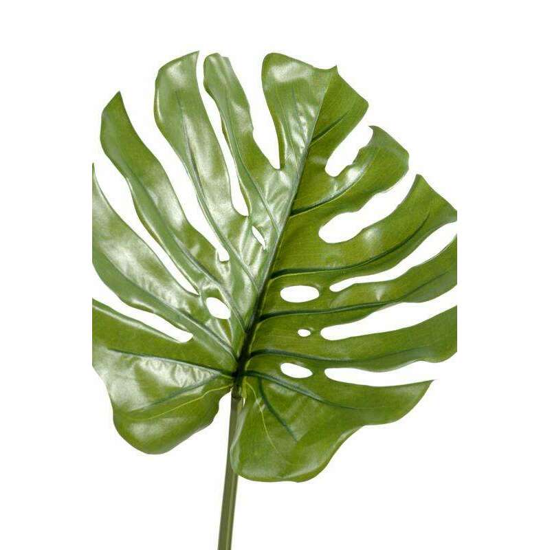 Feuille artificielle de Philodendron - décoration d'intérieur - H.75cm vert