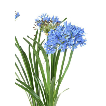 Fleur artificielle Agapanthe en motte - plante d'intérieur - H.90cm bleu