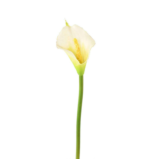 Fleur artificielle (ARUM) Arome - composition bouquet - H.44cm blanc