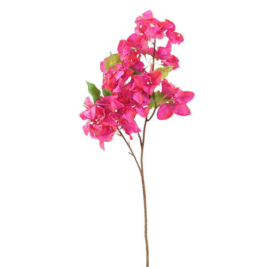 Fleur artificielle branche de bougainvillier - 55 fleurs 5 feuilles - H.70cm fuchsia