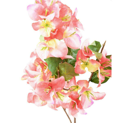 Fleur artificielle branche de bougainvillier - 55 fleurs 5 feuilles - H.70cm rose