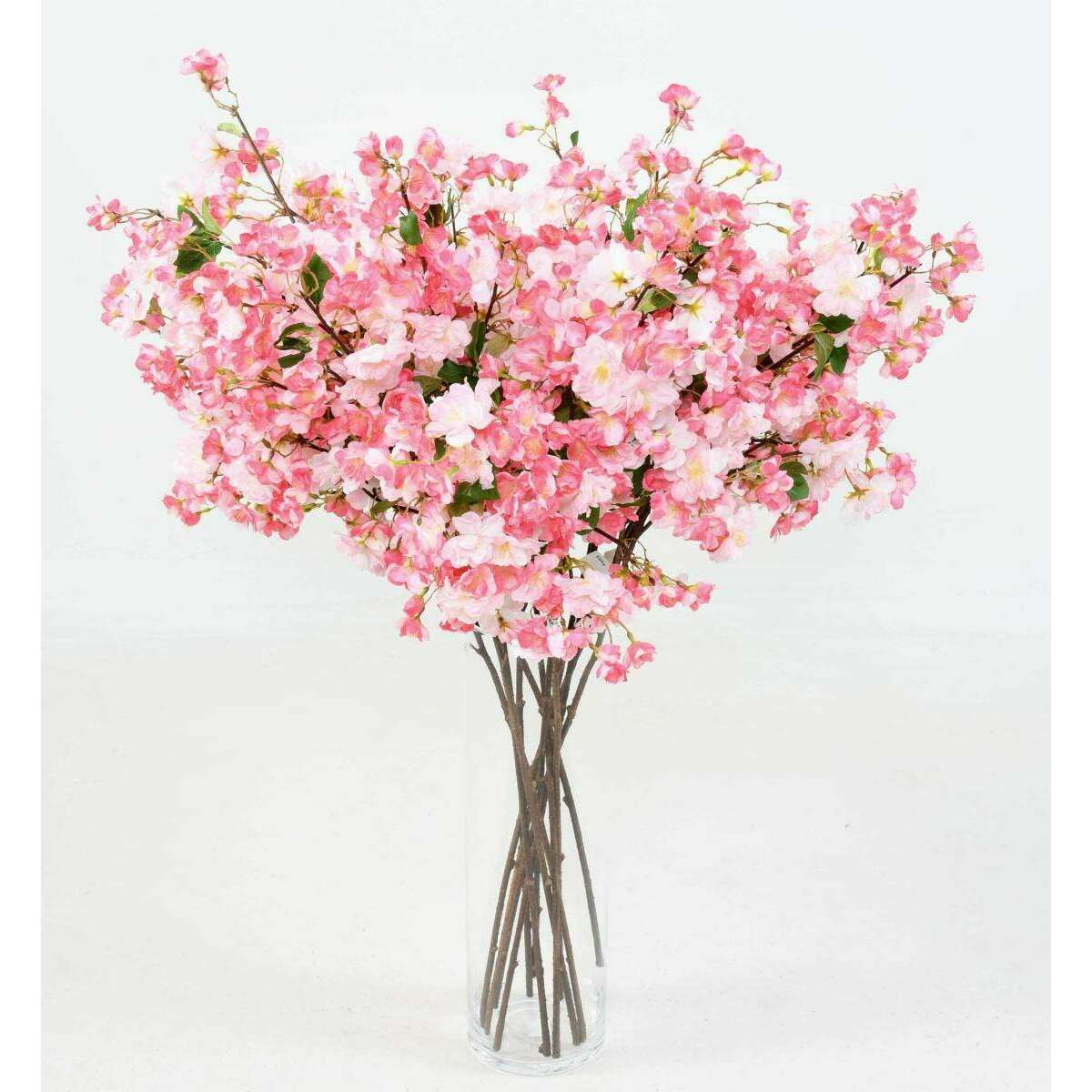 Fleur artificielle branche de cerisier - 85 fleurs 16 feuilles - H.105cm rose