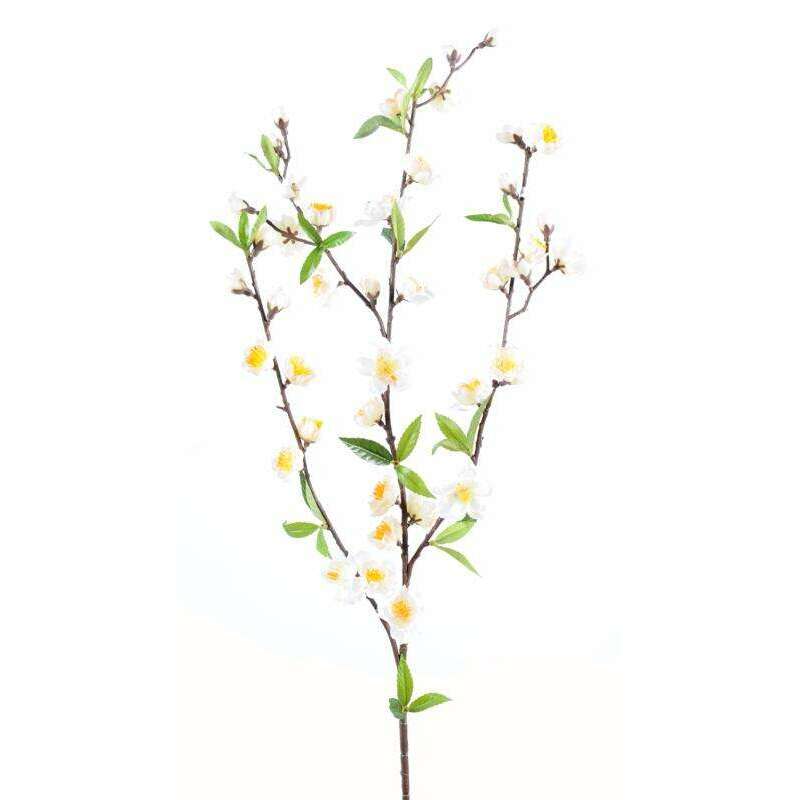 Fleur artificielle branche de cerisier blanc 42 fleurs H.70cm