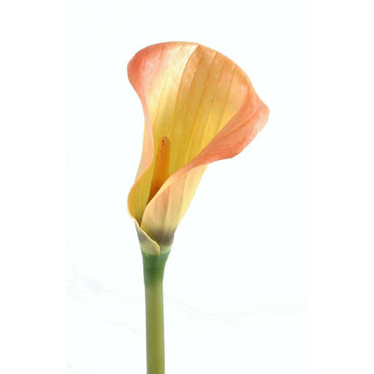 Fleur artificielle Calla Lily - création bouquet - H.90 cm rose orange