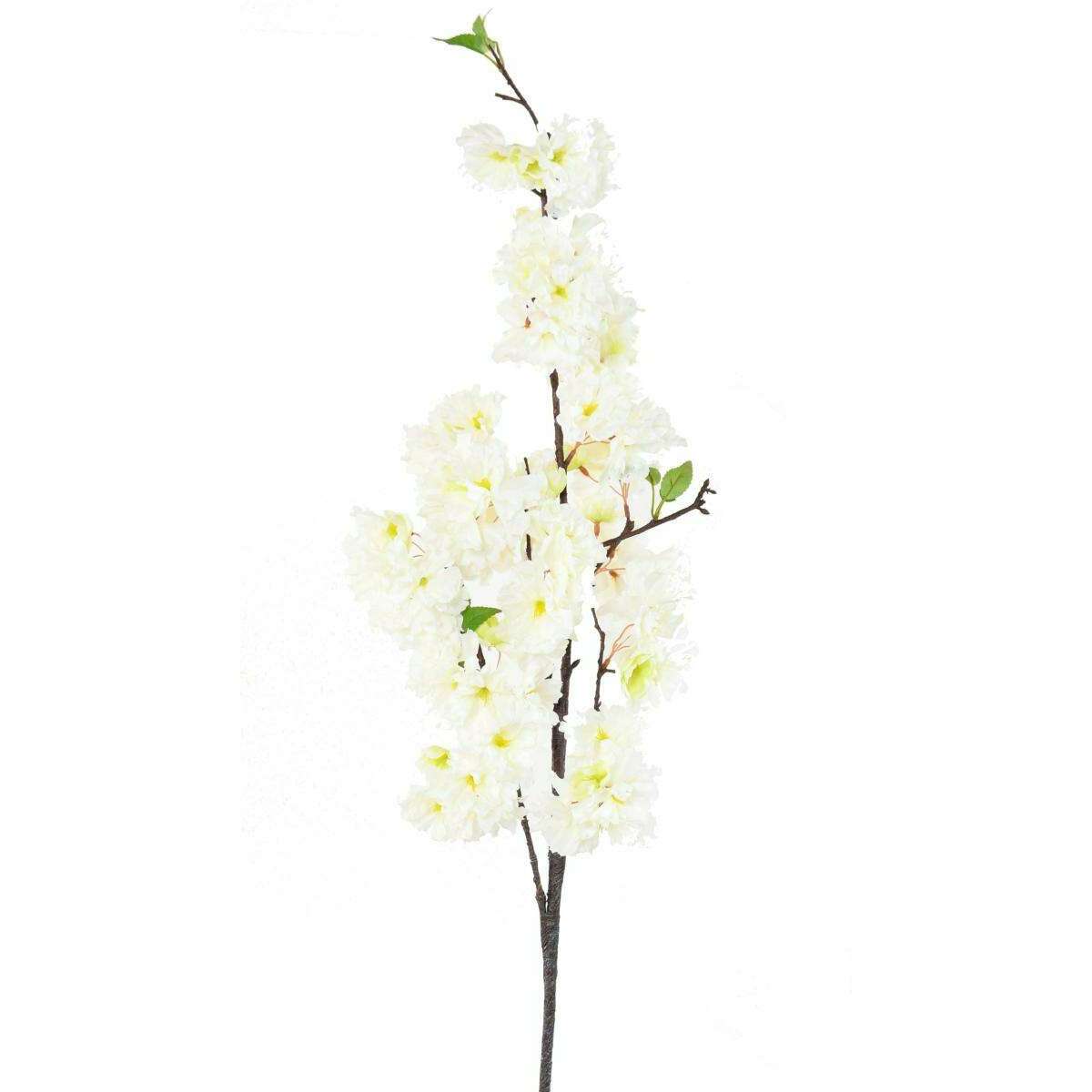 Fleur artificielle cherry blossom - branche de cerisier - H.125cm blanc