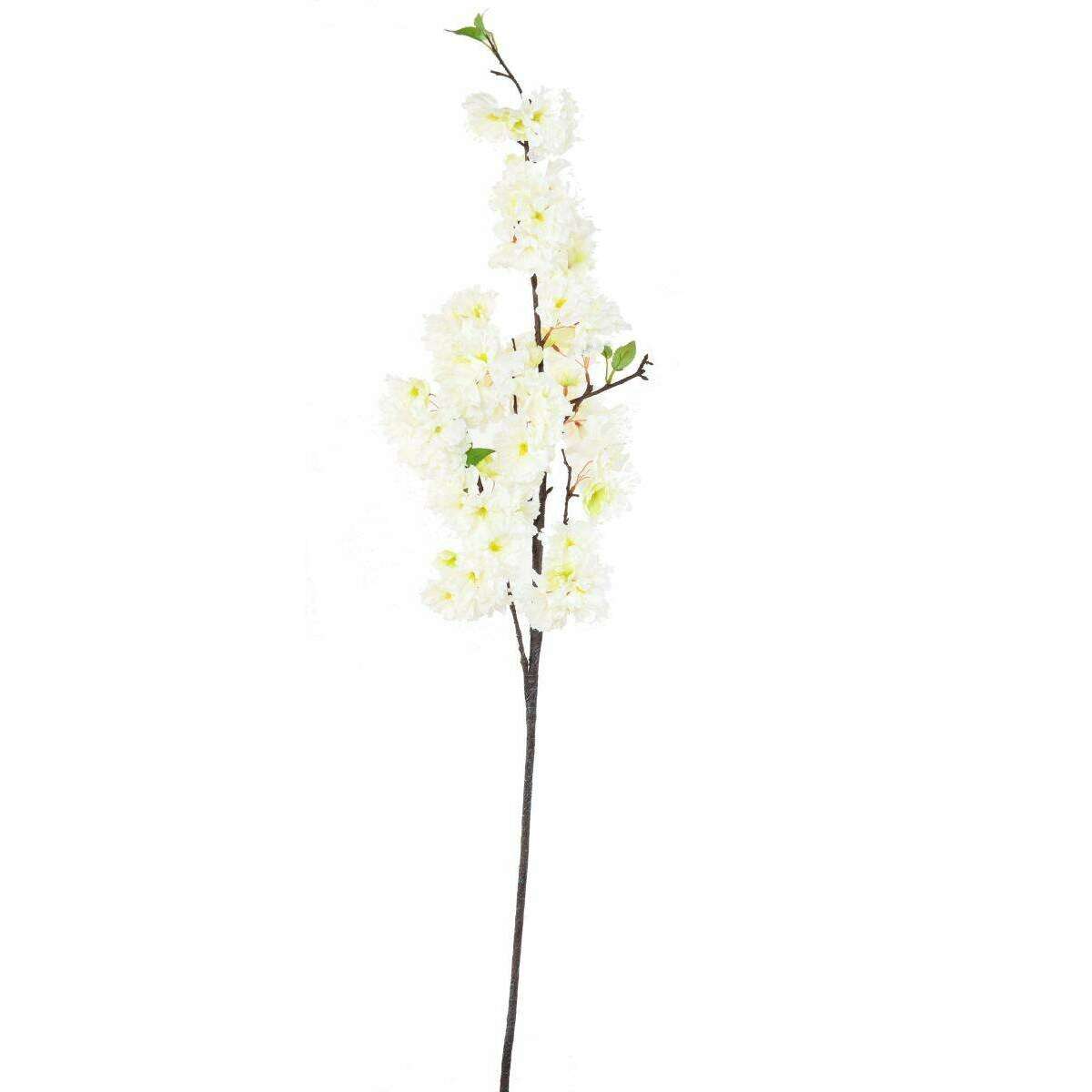 Fleur artificielle cherry blossom - branche de cerisier - H.125cm blanc