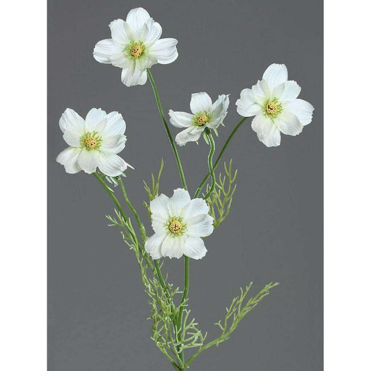 Fleur artificielle Cosmos - composition création florale - H.67cm crème