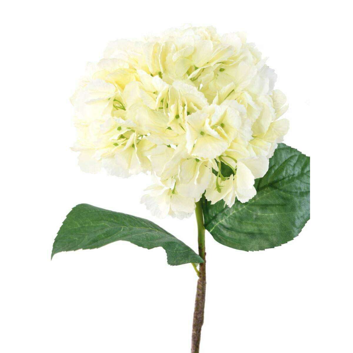 Fleur artificielle coupée Hortensia - création bouquet - H.80cm blanc