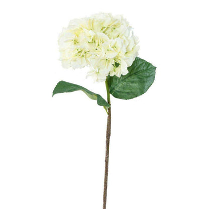 Fleur artificielle coupée Hortensia - création bouquet - H.80cm blanc