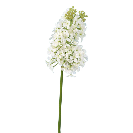 Fleur artificielle coupée Lilas - décoration d'intérieur - H.48cm blanc