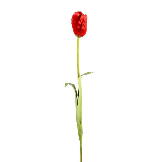 Fleur artificielle coupée Tulipe - décoration d'intérieur - H.79cm rouge