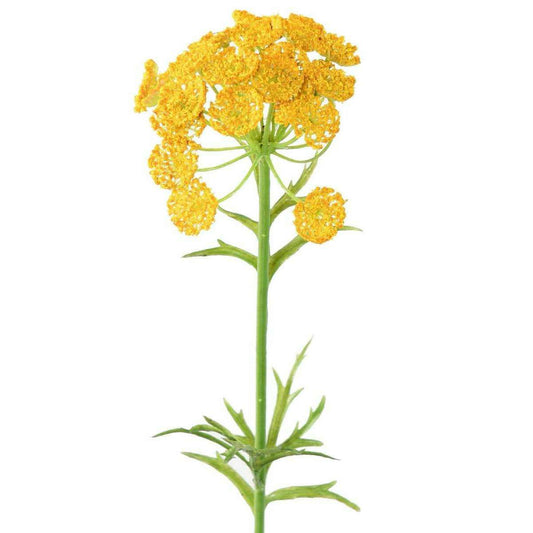 Fleur artificielle Daucus - création bouquet pour intérieur - H. 55cm jaune