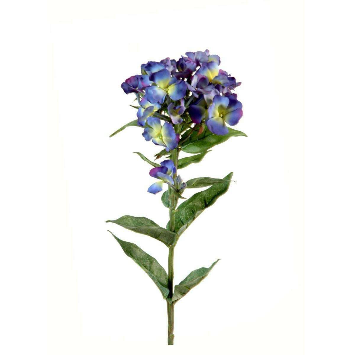 Fleur artificielle de Phlox - création florale intérieur - H.70cm bleu