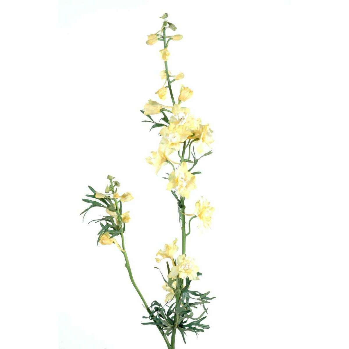 Fleur artificielle Delphinium - création de bouquet - H.70 cm jaune