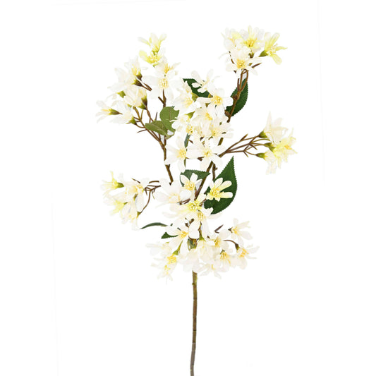 Fleur artificielle Hoheria stardust - composition bouquet - H.70cm blanc