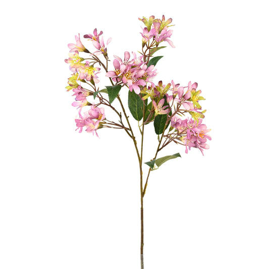 Fleur artificielle Hoheria stardust - composition bouquet - H.70cm parme