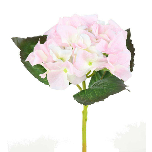 Fleur artificielle Hortensia - composition bouquet - H. 35 cm rose clair