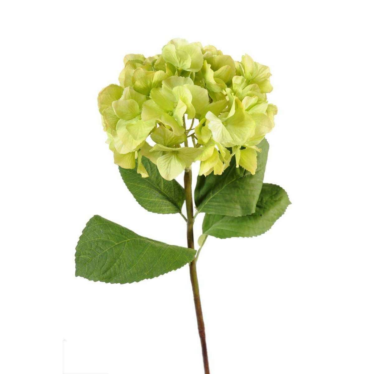 Fleur artificielle Hortensia - création bouquet - H.80cm vert