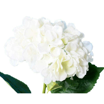 Fleur artificielle Hortensia - création bouquet fleur coupée - H.55cm blanc