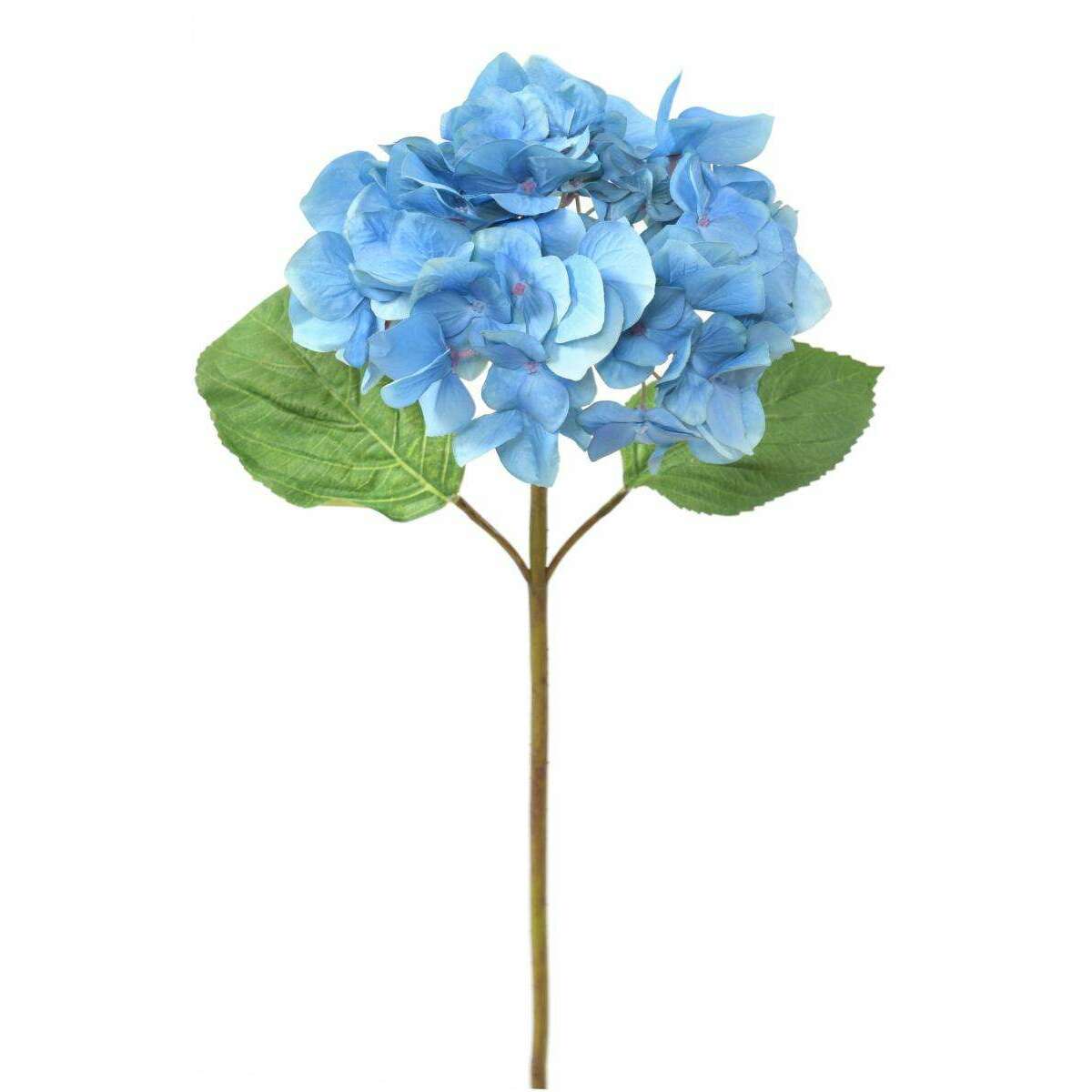 Fleur artificielle Hortensia - création bouquet fleur coupée - H.65 cm bleu