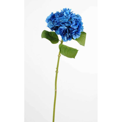 Fleur artificielle Hortensia - création bouquet fleur coupée - H.72cm bleu