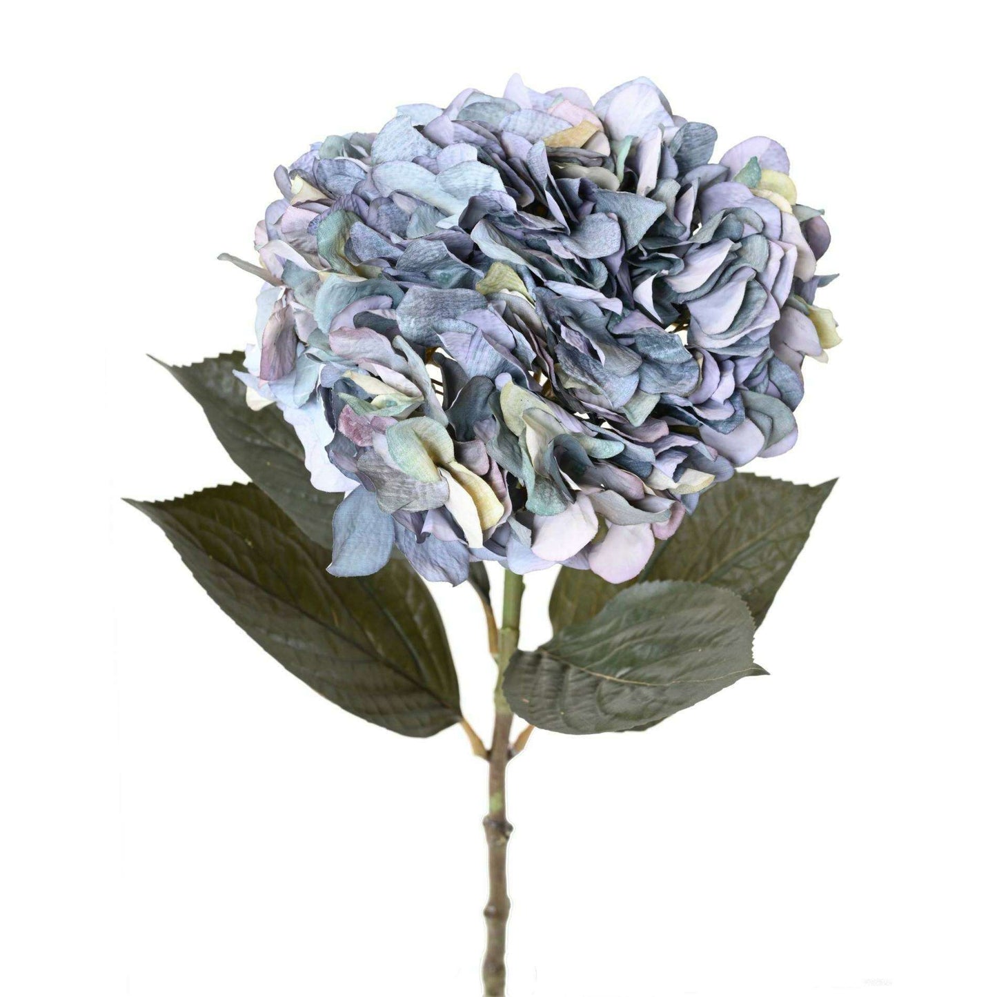 Fleur artificielle Hortensia large - création bouquet - H.65cm bleu