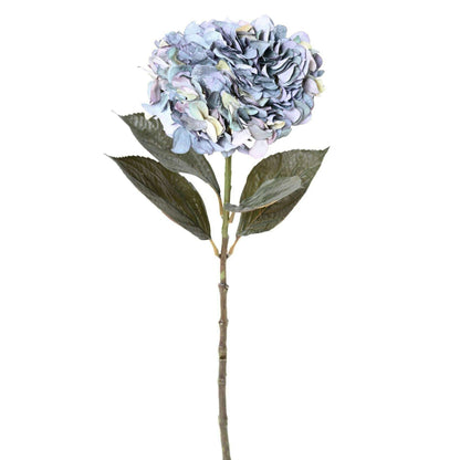 Fleur artificielle Hortensia large - création bouquet - H.65cm bleu