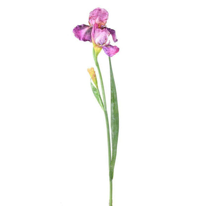 Fleur artificielle iris 2 fleurs - décoration d'intérieur - H.70cm lilas