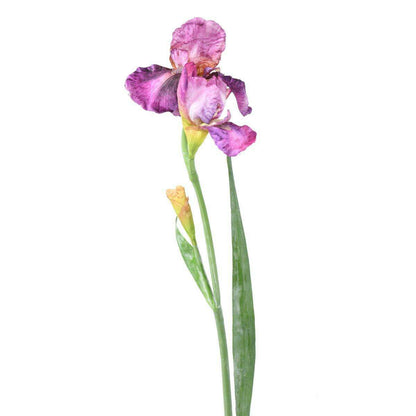 Fleur artificielle iris 2 fleurs - décoration d'intérieur - H.70cm lilas