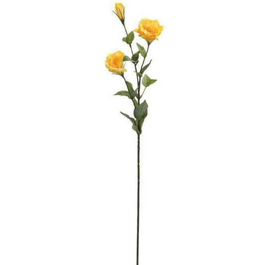 Fleur artificielle Lisianthus - composition florale - H.80 cm jaune