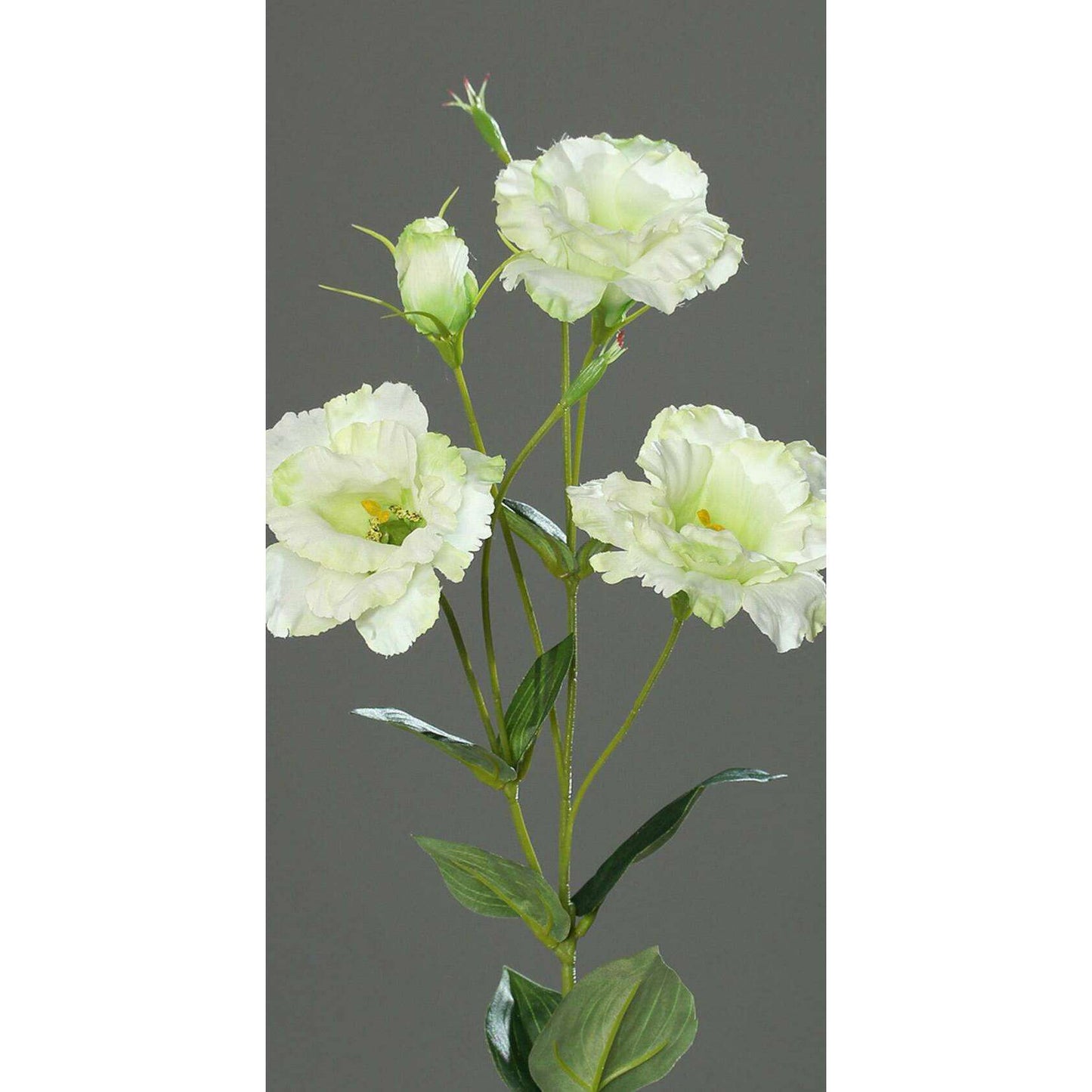 Fleur artificielle Lisianthus - création de bouquet - H.83cm crème