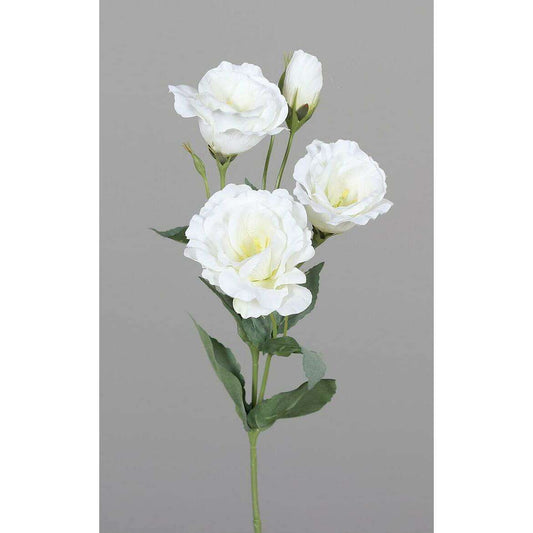 Fleur artificielle Lisianthus Eustoma - création de bouquet - H.50cm crème