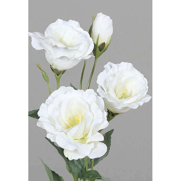 Fleur artificielle Lisianthus Eustoma - création de bouquet - H.50cm crème