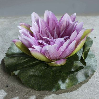 Fleur artificielle Nénuphar Lotus - décoration d'intérieur - Ø.12cm lavande