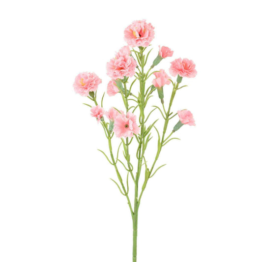 Fleur artificielle Oeillet 15 fleurs - composition florale - H.64cm rose