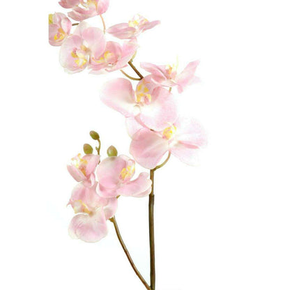 Fleur artificielle Orchidée Phalaenopsis 12 fleurs - plante en piquet - H.90cm rose clair