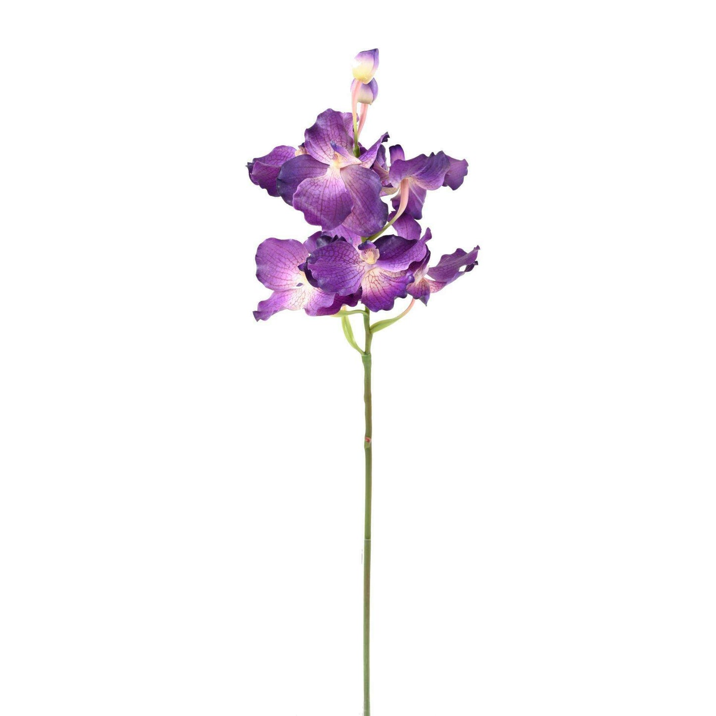 Fleur artificielle Orchidée Vanda Fresh Touch - haut de gamme - H.70cm violet