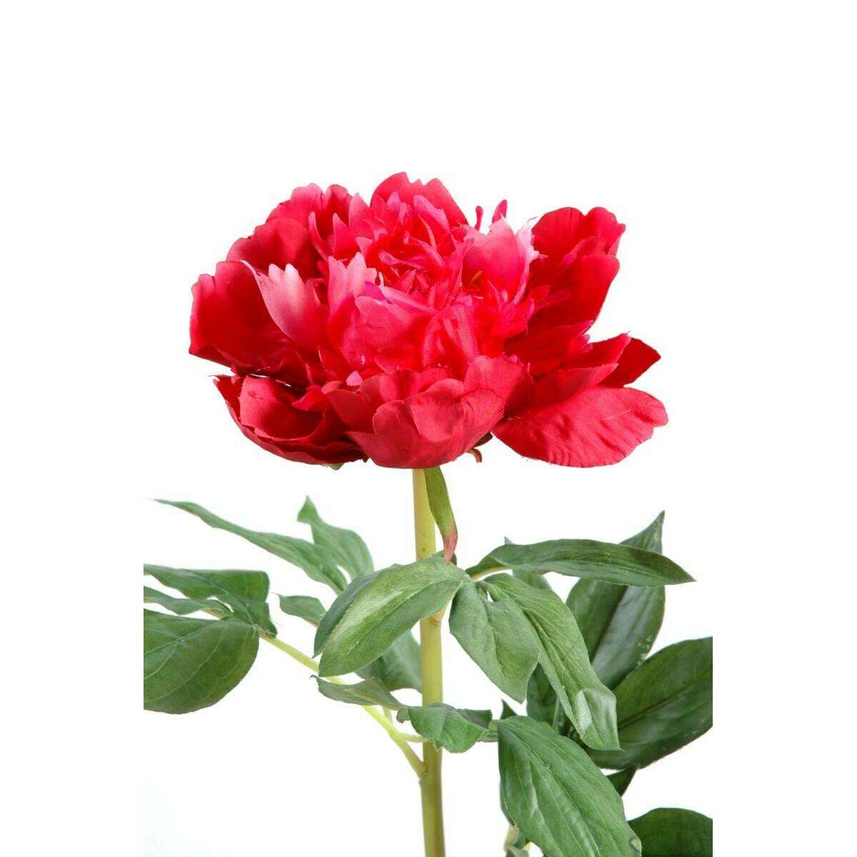 Fleur artificielle Pivoine - création de bouquet composition - H.70cm rouge