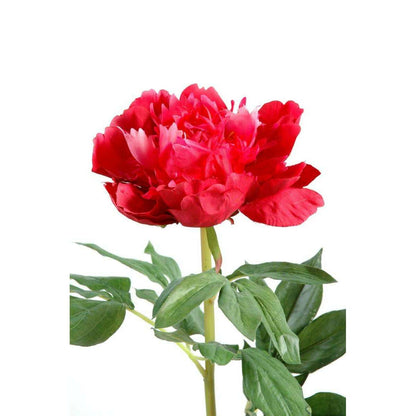 Fleur artificielle Pivoine - création de bouquet composition - H.70cm rouge