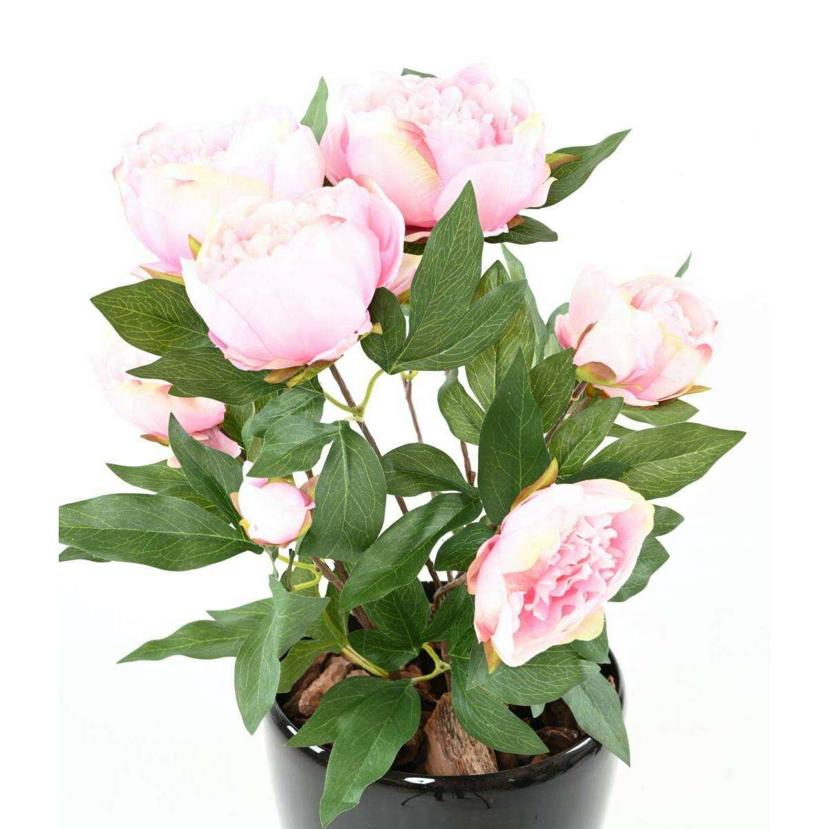 Fleur artificielle Pivoine 6 Fleurs- plante fleurie en piquet - H.60cm rose