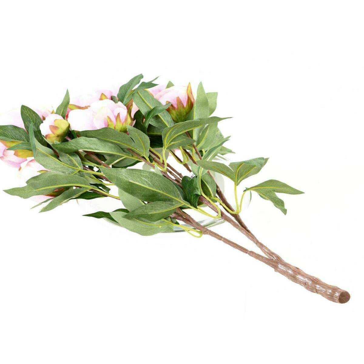 Fleur artificielle Pivoine 6 Fleurs- plante fleurie en piquet - H.60cm rose