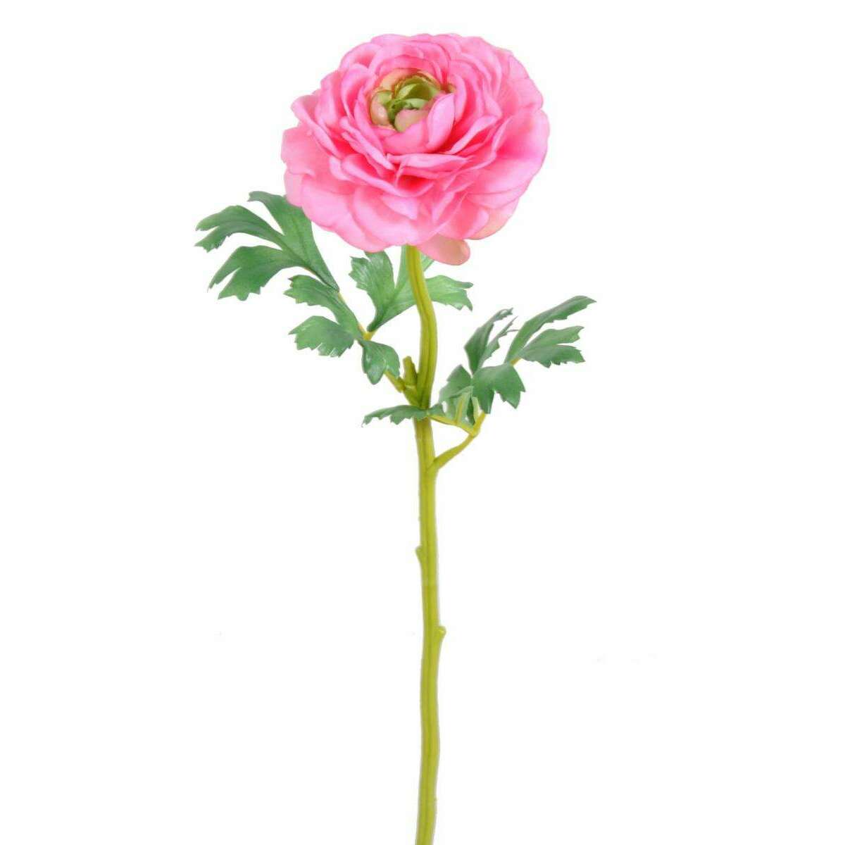 Fleur artificielle Renoncule en tissu - création de bouquet - H.58 cm rose