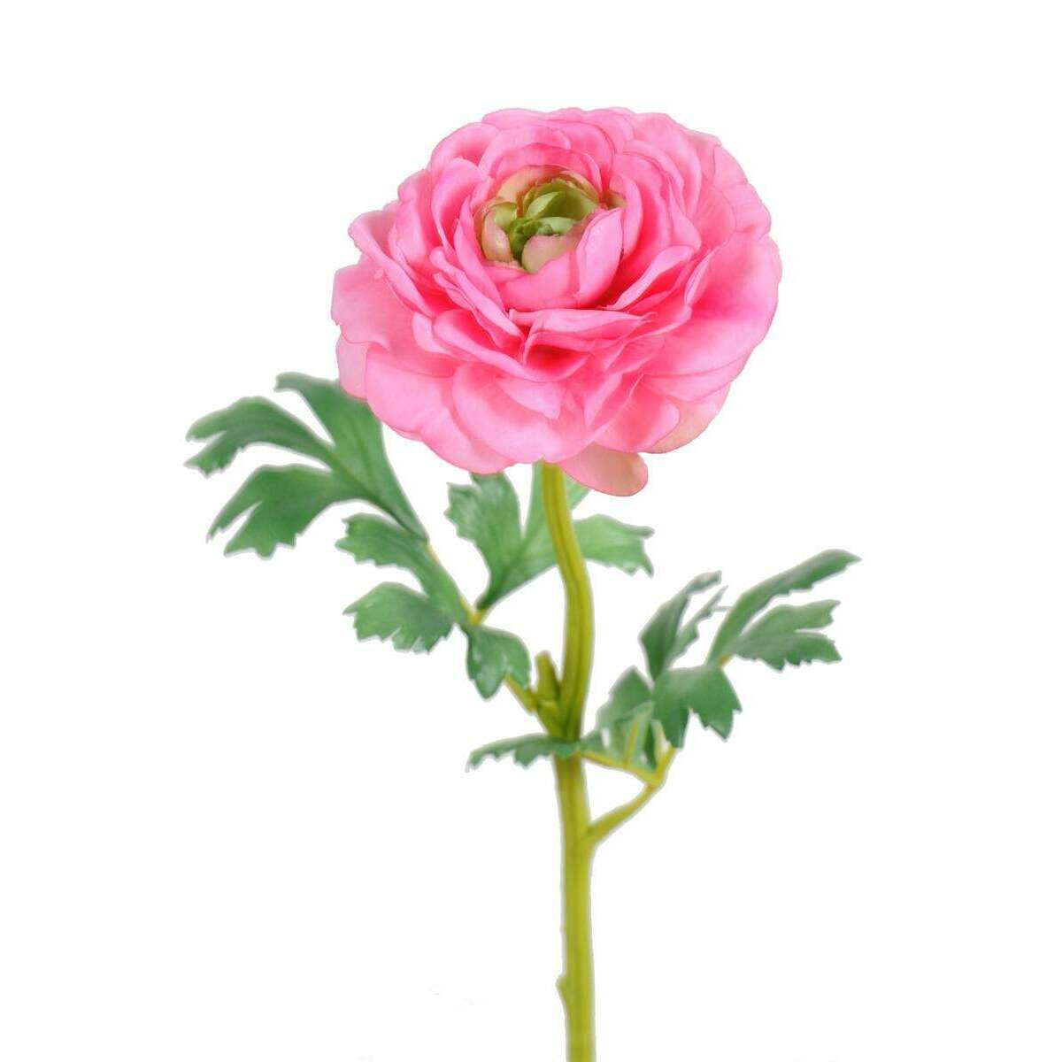 Fleur artificielle Renoncule en tissu - création de bouquet - H.58 cm rose