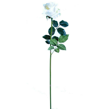 Fleur artificielle rose Anglaise - décoration d'intérieur - H.80 cm blanc