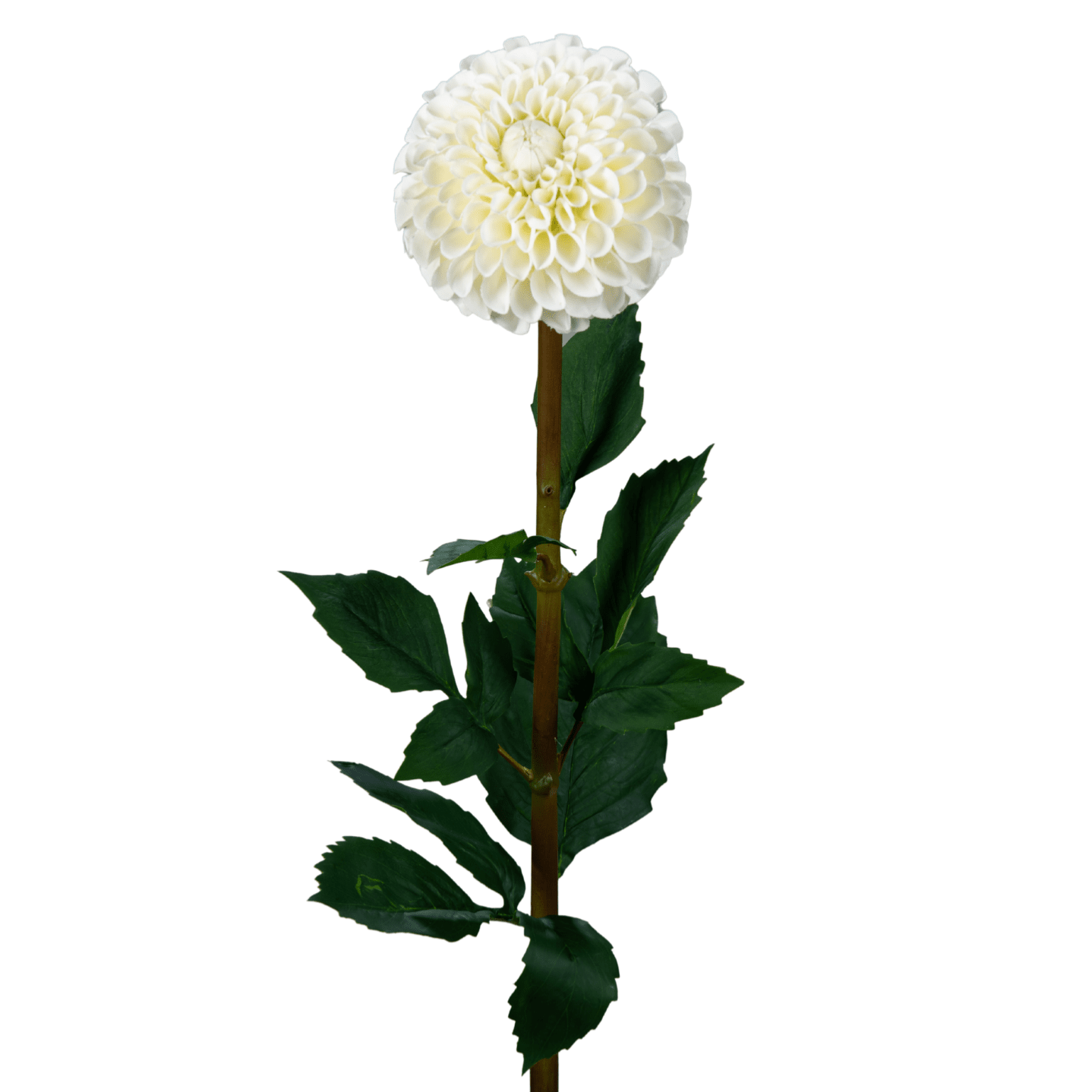 Fleur artificielle tige de Dahlia - composition florale - H.96cm crème