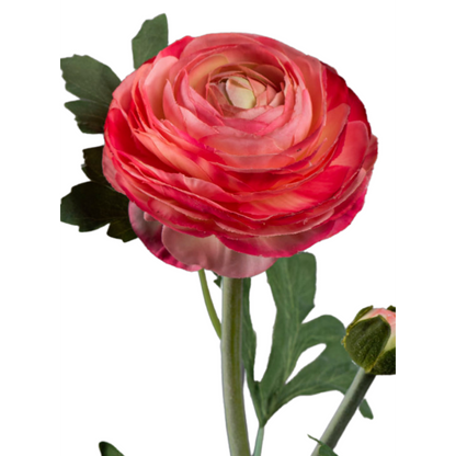 Fleur artificielle tige de Renoncule - création de bouquet - H.57cm rose