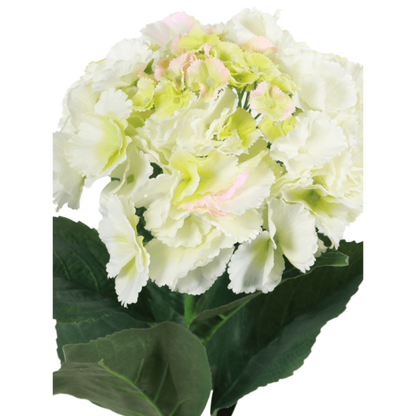 Fleur artificielle tige d'Hortensia - création bouquet - H.68cm blanc