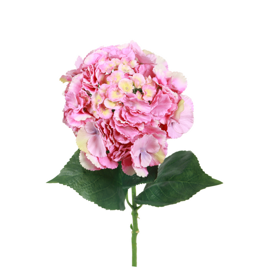 Fleur artificielle tige d'Hortensia - création bouquet - H.68cm mauve