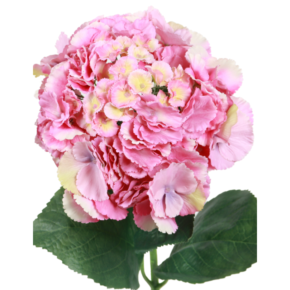 Fleur artificielle tige d'Hortensia - création bouquet - H.68cm mauve