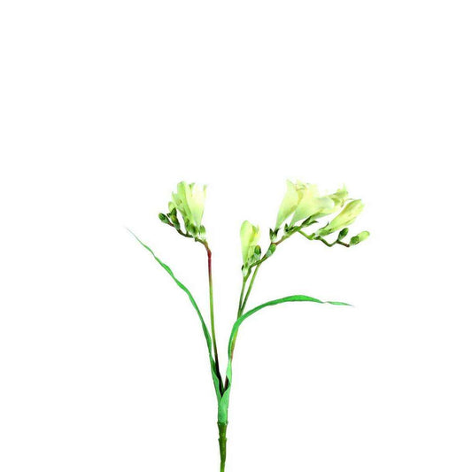 Fleur coupée artificielle Freesia - création de bouquet - H.60 cm blanc